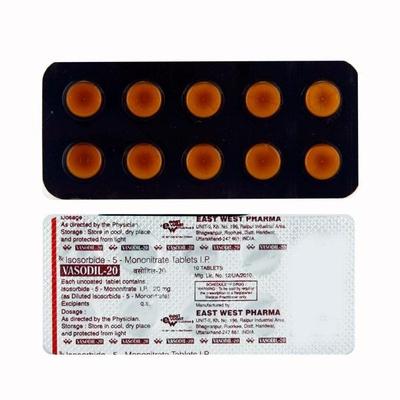 Vasodil 20mg Tablet 10'S - Angina