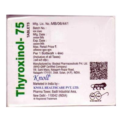 THYROXINOL 75 Tablet 120's - Hypothyroidism