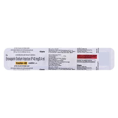 Enclex 40mg Injection(Pfs) 0.4ml - Blood Clot-Ant