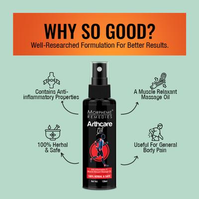 Morpheme Remedies Arthcare Oil With Spray 100 ml - Hair Oils