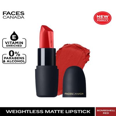 Facescanada Weightless Matte Finish Lipstick Bombshell Red 09 4.5 gm - Lipsticks