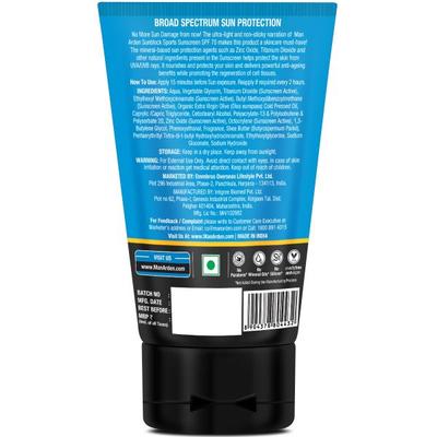 Man Arden Sunblock Sports Sunscreen (SPF 70 UVA/UVB PA+++) 100 ml - Body Sunscreen