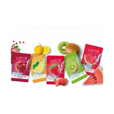 Lakme Blush & Glow Fruity - Licious Strawberry Blast Sheet Mask 25ml - Sheet Masks