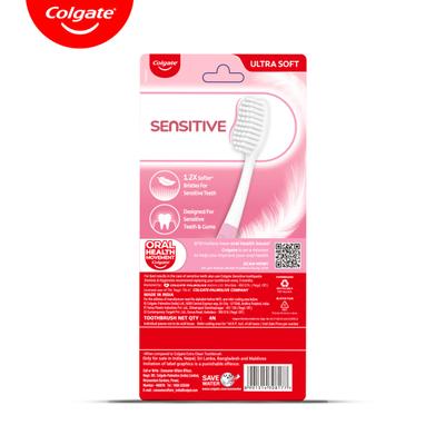 Colgate Gentle Sensitive+ Ultrasoft Toothbrush (Pack of 4) - Toothbrushes