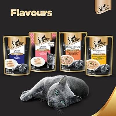 Sheba Fine Food for Kitten - Chicken Premium Loaf (Pack of 70 gm x 28) - Pet Healthcare