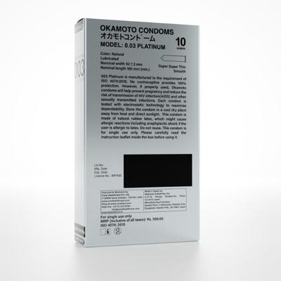 Okamoto 003 Platinum Condoms 10's - Plain/Flavoured Condoms