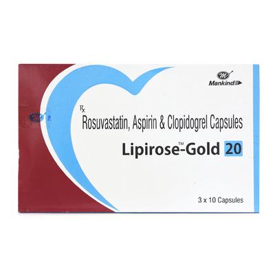 Lipirose Gold 20mg Capsule 10'S - High Cholesterol-Dys