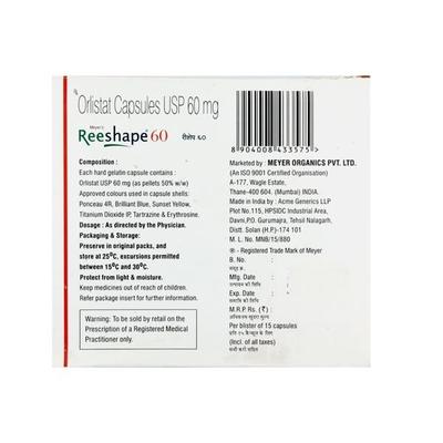 Reeshape 60mg Capsule 15'S - Obesity