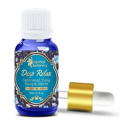 Oriental Botanics Deep Relax Aroma Therapy Diffuser Oil (Cedarwood, Ylang & Vetiver) 15 ml - Creams/Oils/Lotions