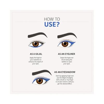 Soultree 005 - True Blue Ayurvedic Kajal 3gm - Kajal & Kohls