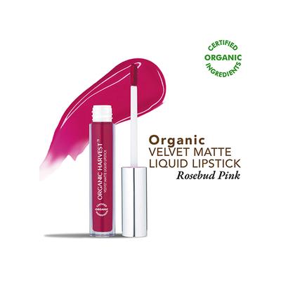 Organic Harvest Velvet Matte Liquid Lipstick - Rosebud Pink 2.6 ml - Liquid Lipsticks