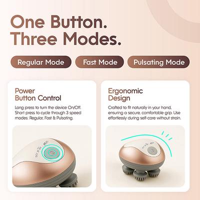 Ikonic Me ZEN Electric Scalp Massager-Pearl White Rosegold 1's - Massagers