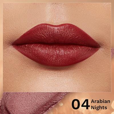 Pilgrim Glitter Lipstick Arabian Nites-04 Luxurious 3-D Glitter Formula With Matte Finish pink / red 4.2 g - Lipsticks