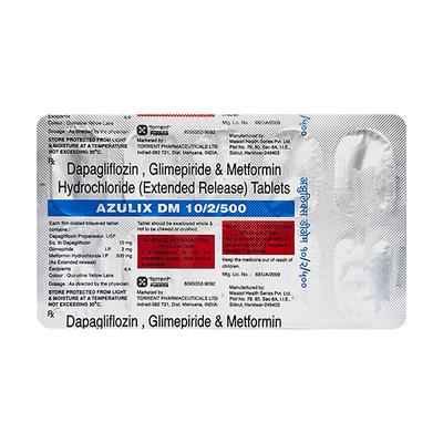 AZULIX DM 10/2/500 Tablet 10's - Diabetes-Ant