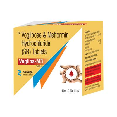 VOGLIOS M 3 Tablet 10's - Diabetes-Ant