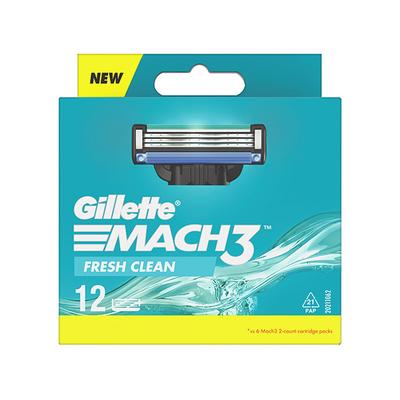 Gillette Mach 3 Cartridge 12's - Razors & Cartridges