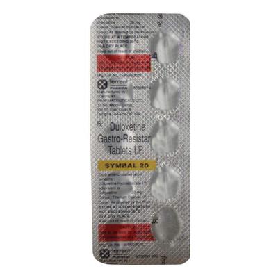 Symbal 20mg Tablet 10'S - Depression-Ant