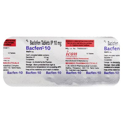 Bacfen 10mg Tablet 10'S - Muscle Cramps/Spasticity-Mus