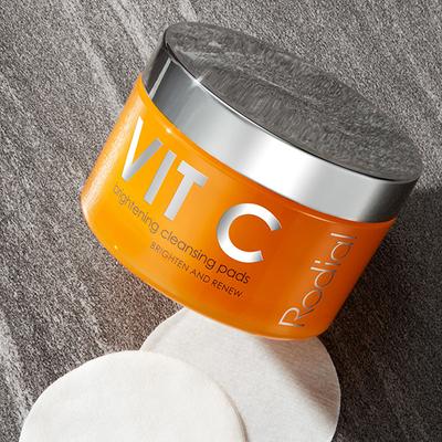 Rodial Vit C Cleansing Pads-Exfoliating, Firming & Glow-Boosting with Fruit AHAs & Salicylic Acid 75 ml - Facial Wipes & Tissues