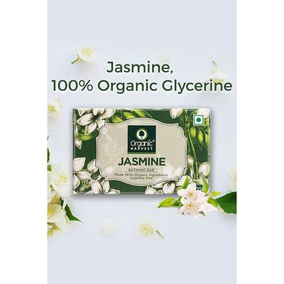 Organic Harvest Jasmine Bathing Bar 125 gm - Shower Gels & Body Wash