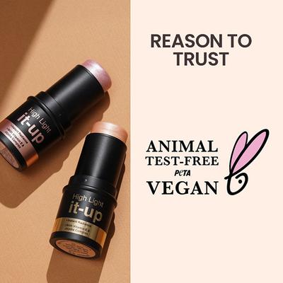 Swiss Beauty High Light It-Up Highlighter, with Vitamin E & Jojoba Complex 3-Radiant Pink 8 gm - Highlighters & Illuminators