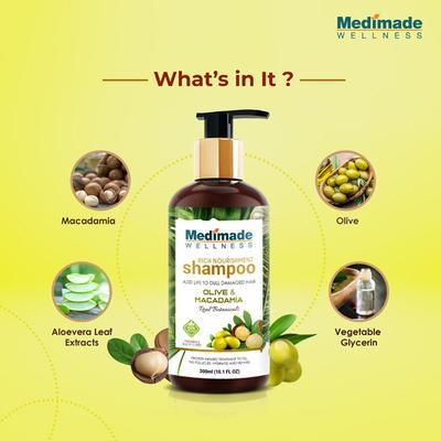 Medimade Olive And Macadamia Shampoo (Pack of 2) 1's - Shampoos