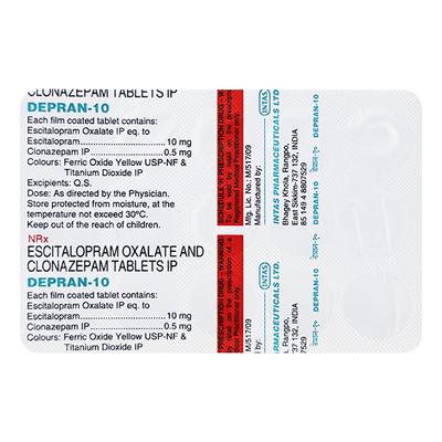 Depran 10/0.5mg Tablet 15'S - Anxiety-Anx