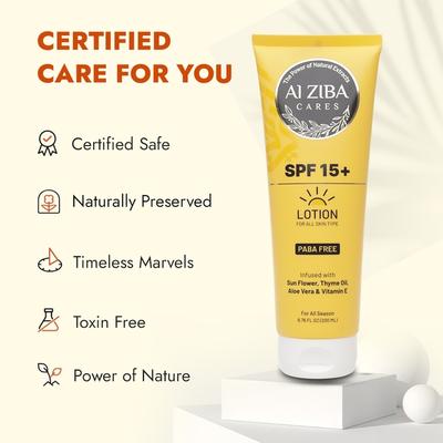 Alziba Cares SPF 15+ Lotion 200 ml - Lotions & Creams