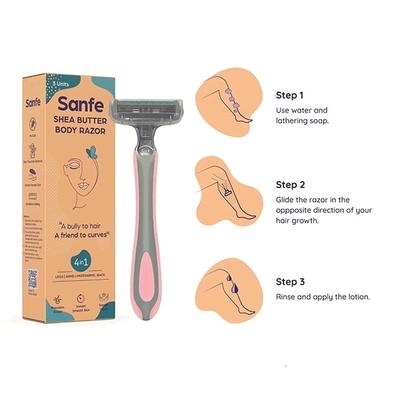 Sanfe Shea Butter Body Razor 3's - Hair Removal Accessories