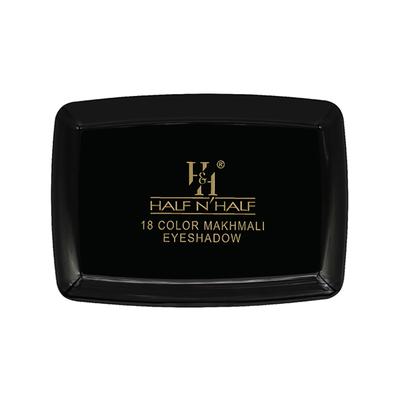 Half N Half 18 Colors Makhmali Eyeshadow With Brush In Makeup Palette Highly Pigmented Long Lasting Waterproof Smooth Blendable Colors - Multicolor-02 12.8 gm - Face Palettes