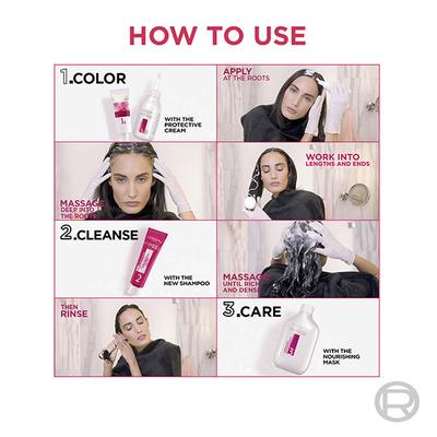 Loreal Paris New Excellence Creme Hair Color Hyaluronic Acid Mini Shade 1 Black (25gm + 25ml) 1's - Crème