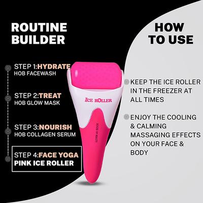 House of Beauty Ice Roller Pink For Dark Circles & Soothes Irritated & Pimpled Skin 1's - Derma Rollers