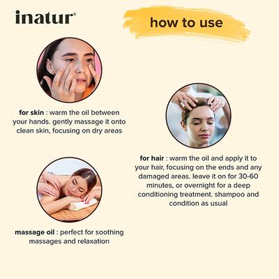 Inatur Pure & Cold Pressed Oil - Sesame (Til Oil) 100 ml - Massage Oils