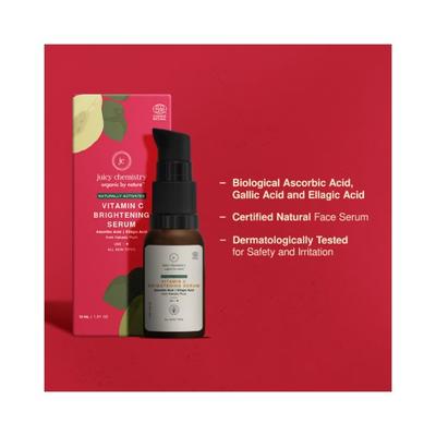 Juicy Chemistry Naturally Activated Vitamin C Brightening Serum - All Skin Types 10ml - Face Oils