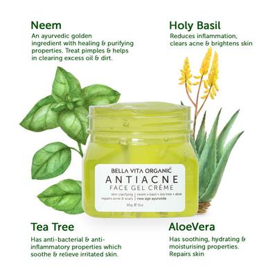 Bella Vita Organic Anti Acne, Pimple Scar Spots Removal Cream Gel 85 gm - Face Gels
