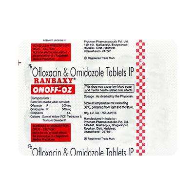 Onoff OZ Tablet 10'S - Bacterial Infections-Qui