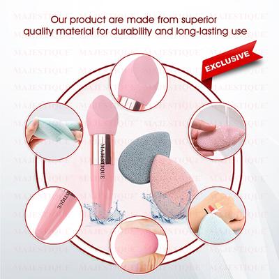 Majestique Facial Cleaning Sponge With Cut Makeup Sponge - Color May Vary 1's - Sponges & Applicators