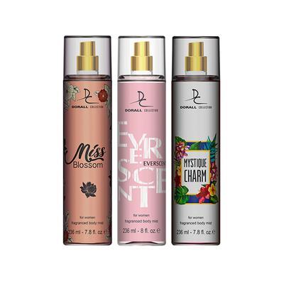 Dorall Collection Miss Blossom + Eversent + Mystique Charm Body Mist Set 3's - Women Perfumes (Edt/Edp)