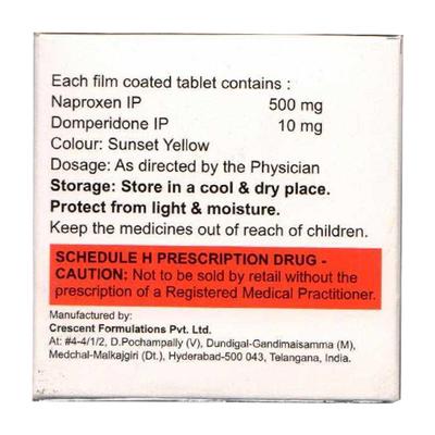 NAPRODOM 500mg Tablet 10's - Migraine