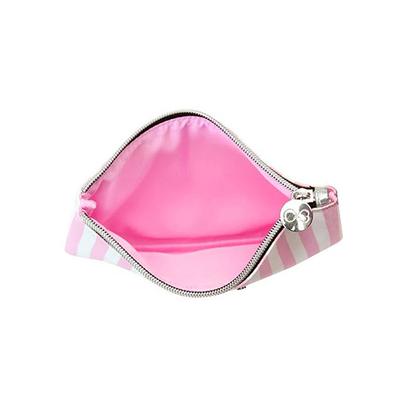 Colorbar Lips & Lashes Flat Pouches(Set Of Two) - White+Blush Pink 1's - Makeup Bags & Cases