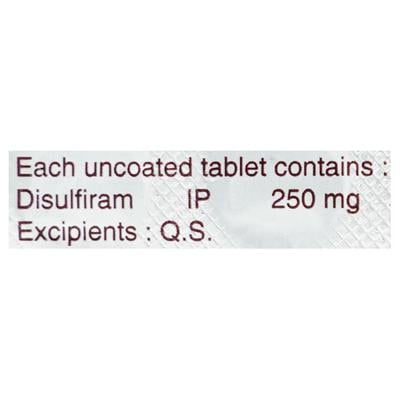 Disulfiram 250mg Tablet 10'S - Alcohol Addiction