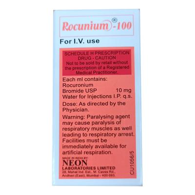 Rocunium 100mg Injection 10ml - Muscle Cramps/Spasticity-Mus