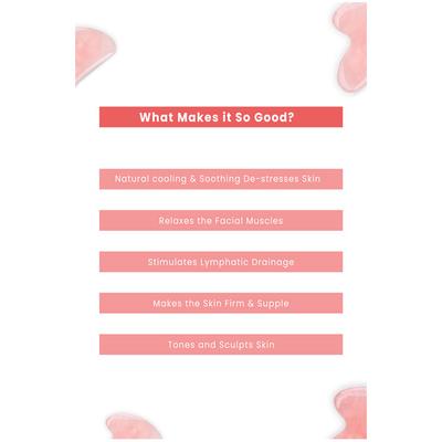 Allure Gua Sha Stone ( rose quartz ) 1's - Massagers