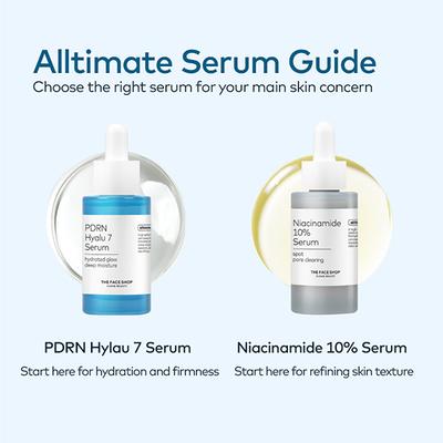 The Face Shop Alltimate Pdrn Hyalu 7 Serum For Deep Hydration With 7 Types Of Hyaluronic Acid 30 ml - Essences