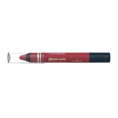 Chambor Extreme Matte Long Wear Lipcolor + Hyaluronic Acid - Framboise 21, 2.8gm - Lip Crayons