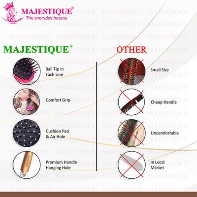 Majestique Large Paddle and Mini Detangling Hair Brush Set, Mini Travel Size Brush- Multicolor 2's - Hair Brushes