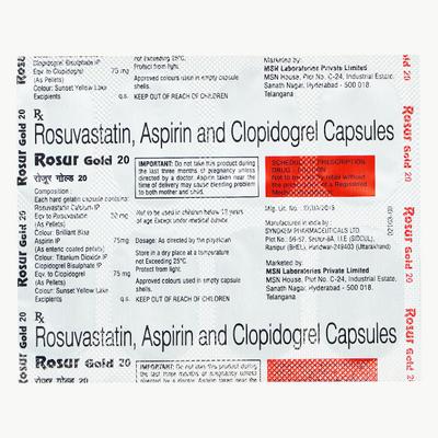 ROSUR GOLD 20mg Capsule 10's - Blood Clot-Ant