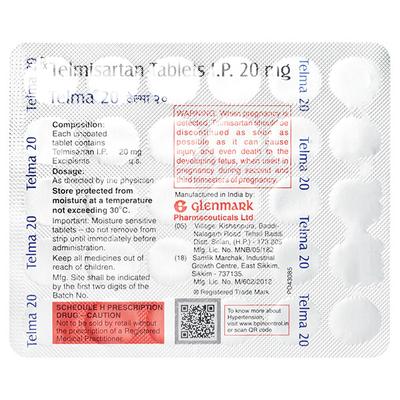 Telma 20mg Tablet 30'S - Hypertension-Ang