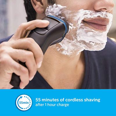 Philips Cordless Electric Shaver , 5D Pivot & Flex Heads, 27 Comfort Cut Blades (S3122/55) 1's - Shavers