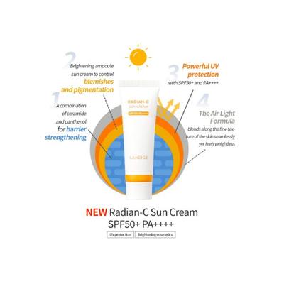 LANEIGE RADIAN-C SUN CREAM SPF 50+ PA++++ 50 ml - Face Sunscreen